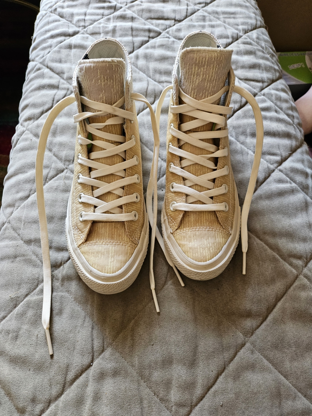 Converse High-Top Sneakers in Light Beige/Cream